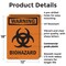 Signmission Biohazard With Symbol OSHA Warning Sign, Plastic, 12in W x 18in L, 2PK OS-2PACK-WS-P-1218-V-12989 - alternate 5